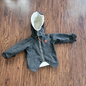 Lp Apparel Kids Black 100% Cotton Unisex Zip Up Hooded Toddler Jacket Sz 12-24M